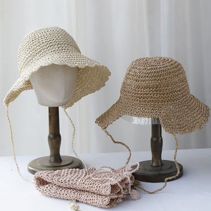 Plain Sun Hat Straw
