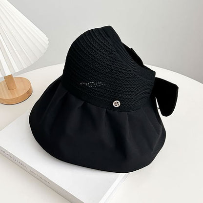 Sun Straw Hat Bow Print