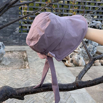 Hat Plain Bucket Bow