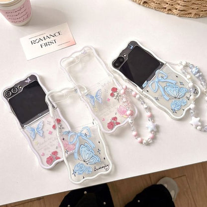/ Strap Rose Phone Case Butterfly Set