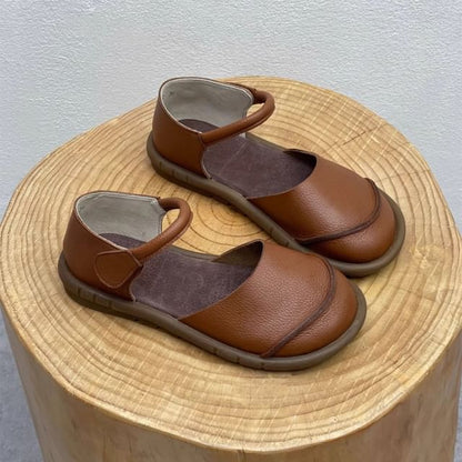 Platform Faux D'Orsay Leather Shoes