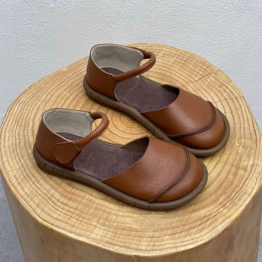 Platform Faux D'Orsay Leather Shoes