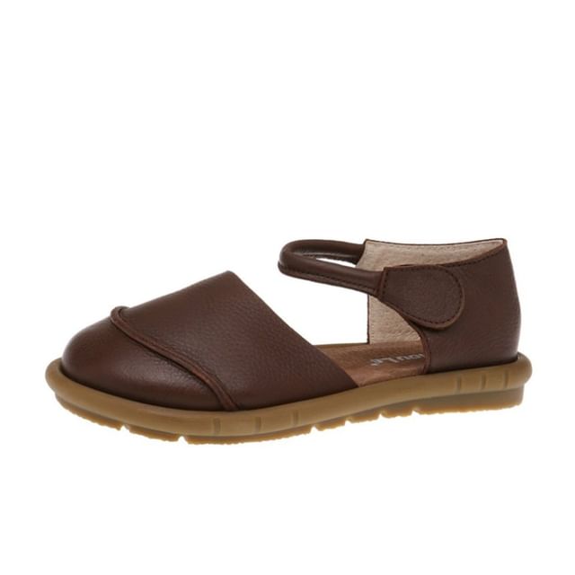 Platform Faux D'Orsay Leather Shoes