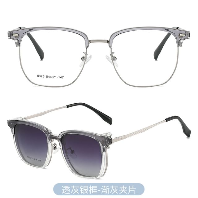 On Eyeglasses Sunglasses Clip Half Designs) Frame (Various with Polarized