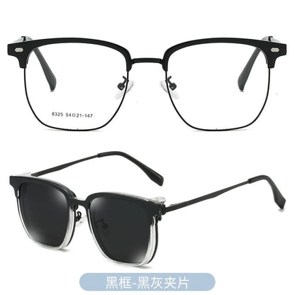 On Eyeglasses Sunglasses Clip Half Designs) Frame (Various with Polarized