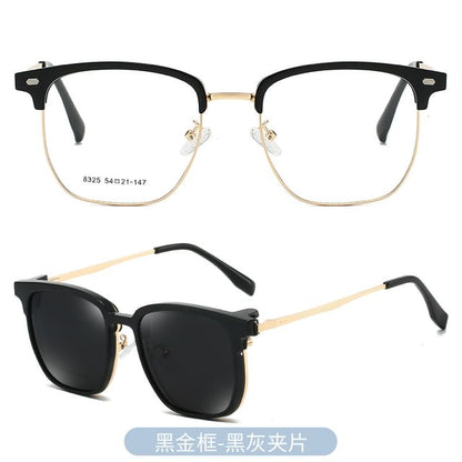On Eyeglasses Sunglasses Clip Half Designs) Frame (Various with Polarized