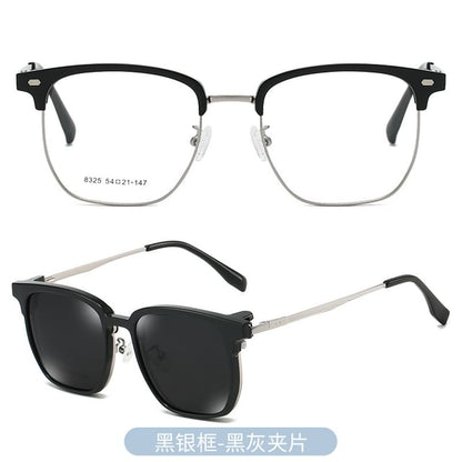 On Eyeglasses Sunglasses Clip Half Designs) Frame (Various with Polarized