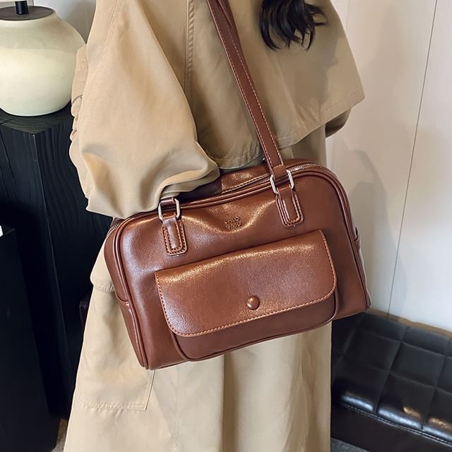 Faux Carryall Bag Leather