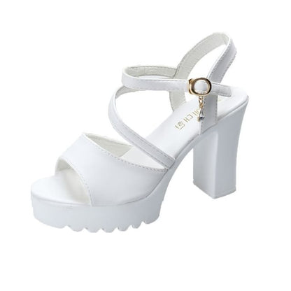 Heel Strappy Chunky Sandals Platform