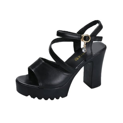 Heel Strappy Chunky Sandals Platform