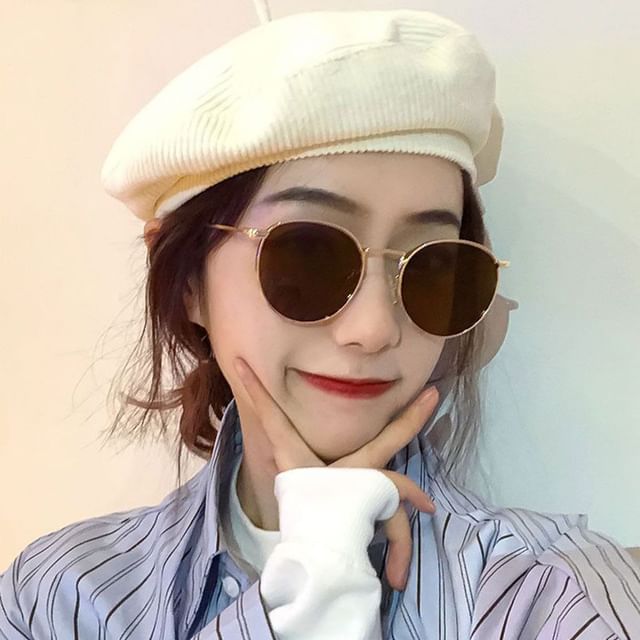 Frame Metal Sunglasses Round