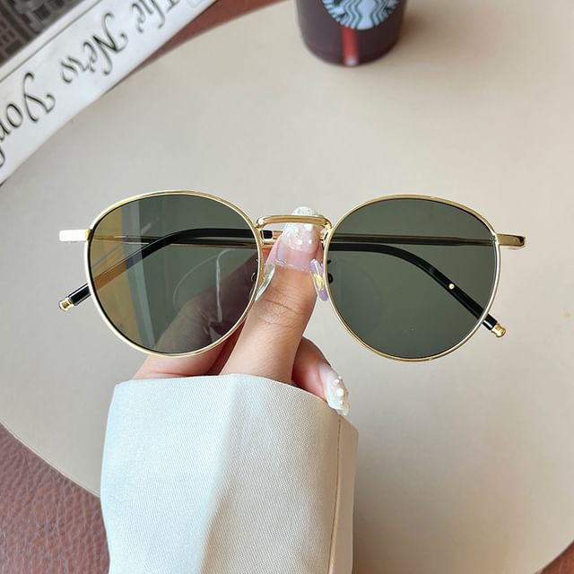 Frame Metal Sunglasses Round