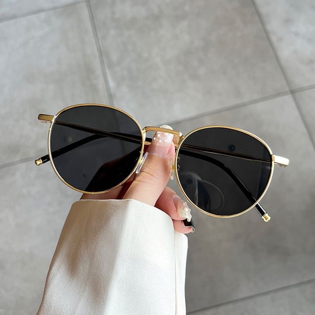 Frame Metal Sunglasses Round