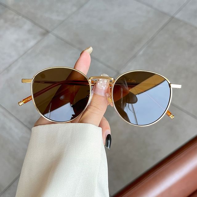 Frame Metal Sunglasses Round