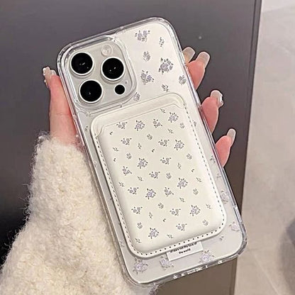 Floral Holder with Case Phone Set Magnetic / Card (Compatible MagSafe)