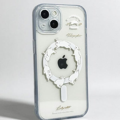 / Card Case Compatible Print iPhone Magsafe Set Rabbit