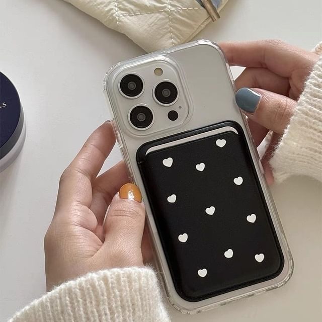 / Magnetic Card Holder Set with MagSafe) Case (Compatible Phone Heart