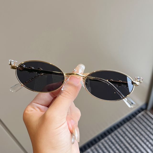 Rhinestone Sunglasses / Oval Glasses