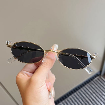 Rhinestone Sunglasses / Oval Glasses