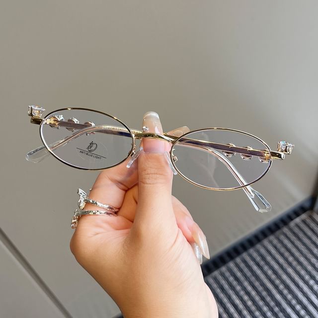 Rhinestone Sunglasses / Oval Glasses