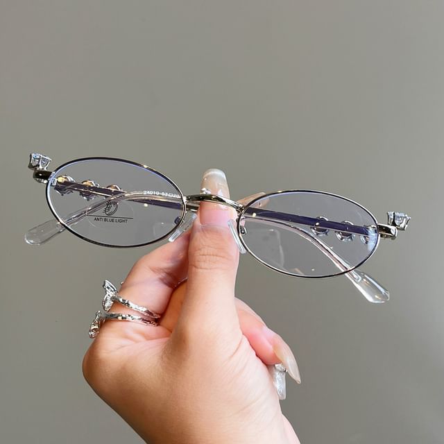 Rhinestone Sunglasses / Oval Glasses