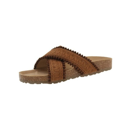 Sandals Strap Knit Cross