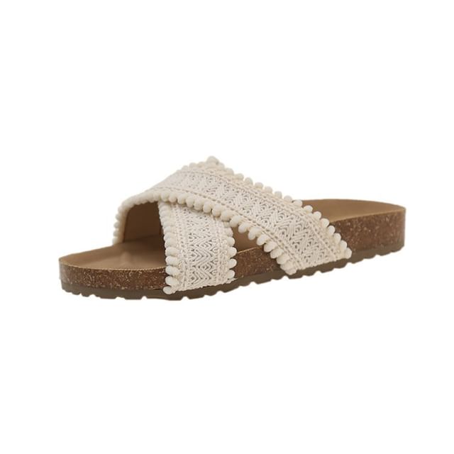 Sandals Strap Knit Cross