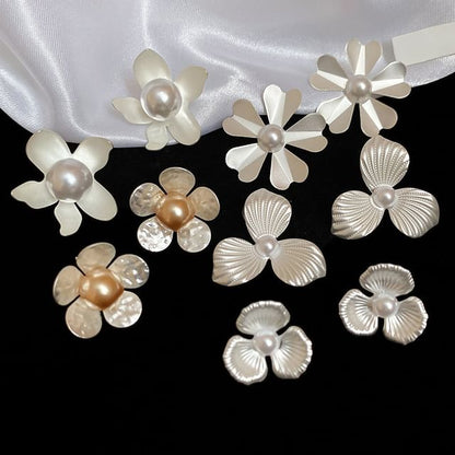 Stud Flower Faux Earring Pearl