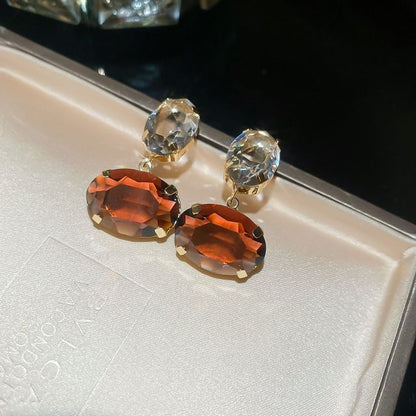 Boucles d'oreilles pendantes en strass