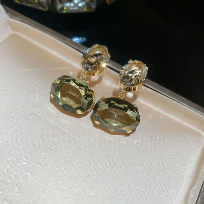 Boucles d'oreilles pendantes en strass