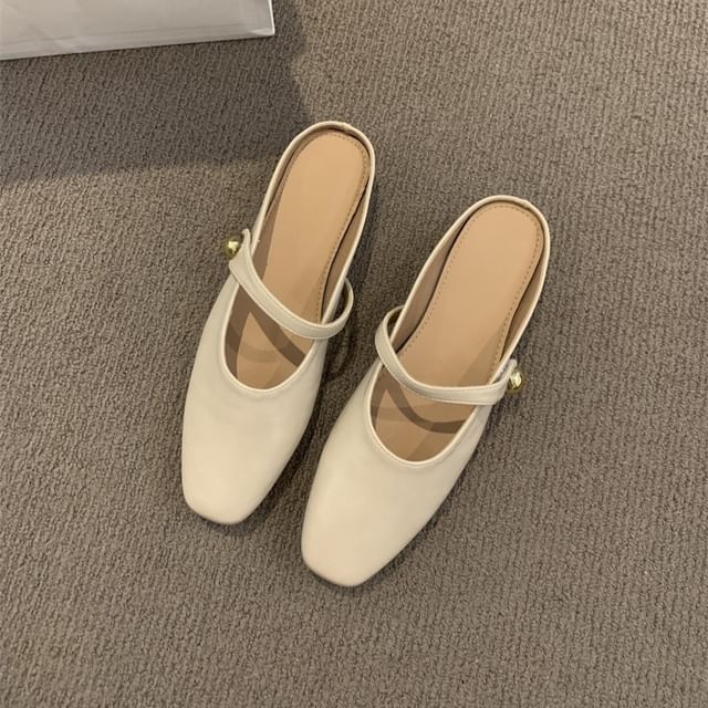 Jane Mules Faux Leather Mary