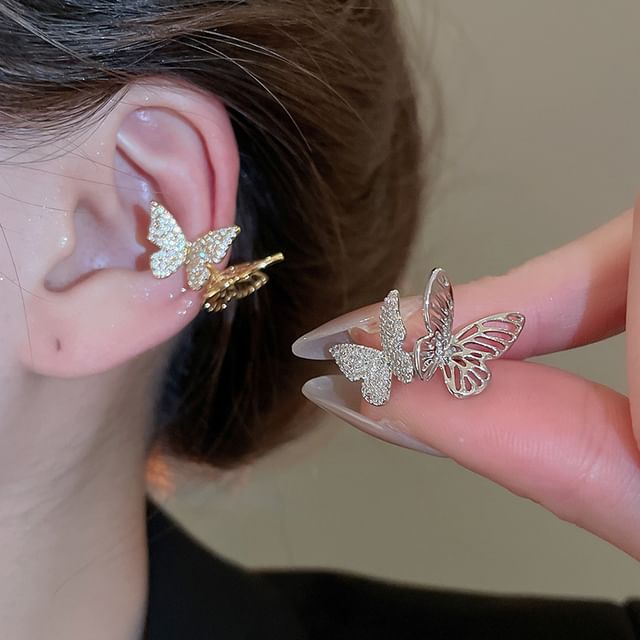 Butterfly Rhinestone Cuff Ear