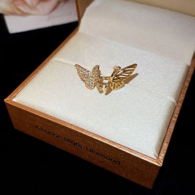 Butterfly Rhinestone Cuff Ear
