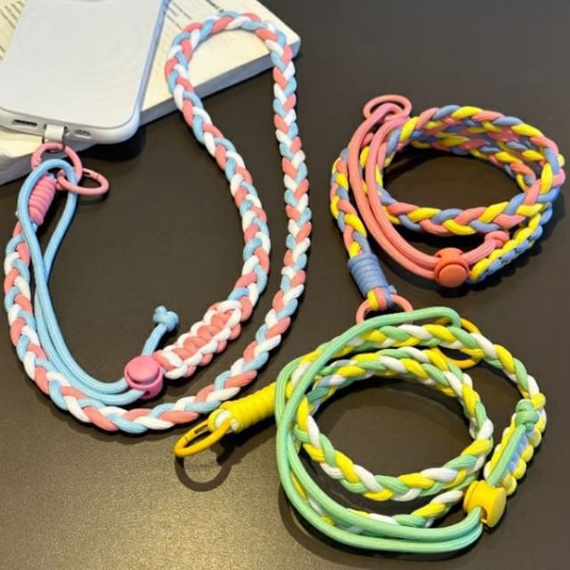 with Pad Braided Phone Strap Lanyard