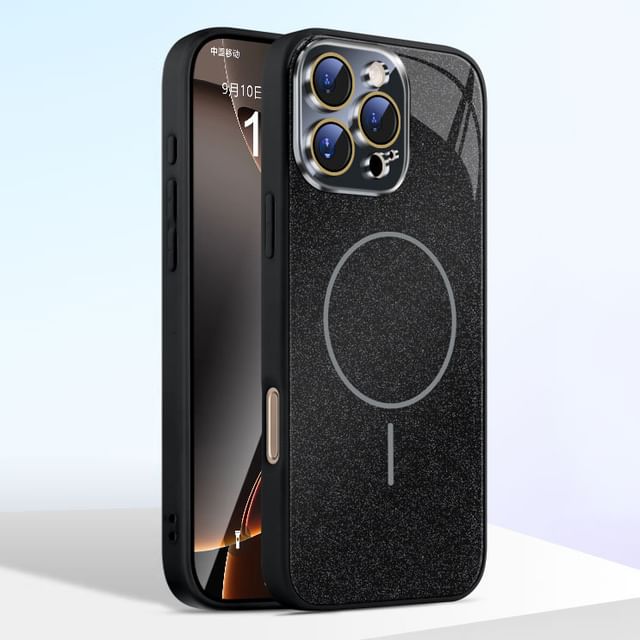 iPhone MagSafe) Magnetic Case Glitter with (Compatible