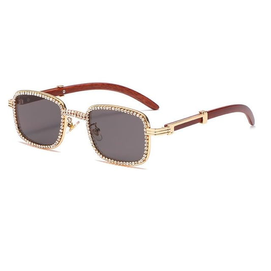 Sunglasses Square Frame Rhinestone