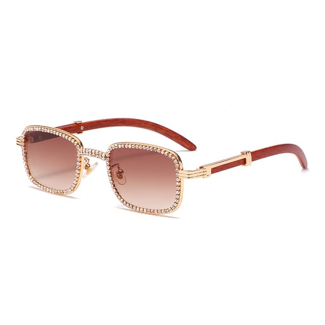 Sunglasses Square Frame Rhinestone