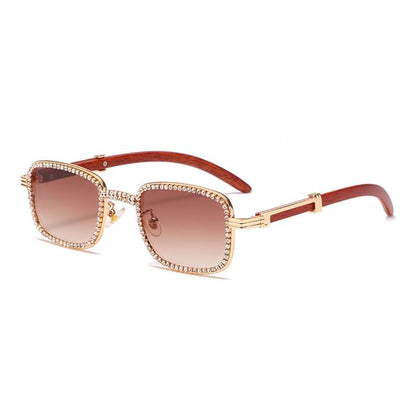 Sunglasses Square Frame Rhinestone