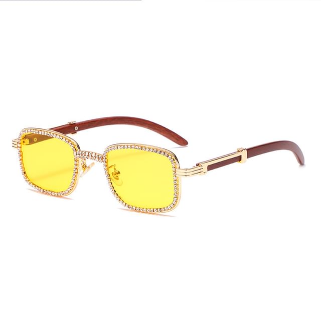 Sunglasses Square Frame Rhinestone
