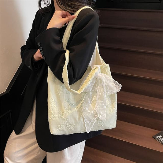 Tote Floral Bag Embroidered