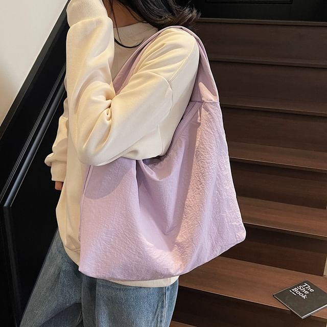 Plain Shoulder Bag Zip