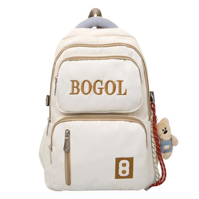 Lettering Backpack Zip