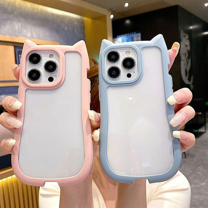 Transparent Case Cat Ear Phone