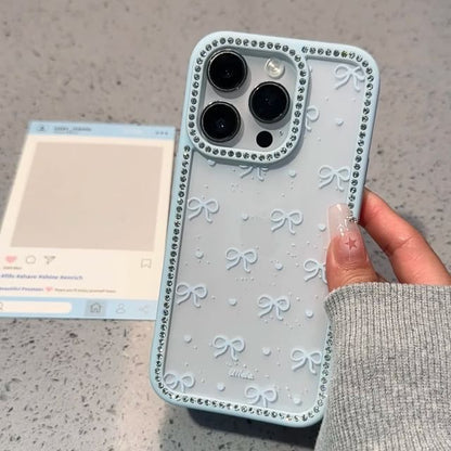 Case Bow Rhinestone Phone Print