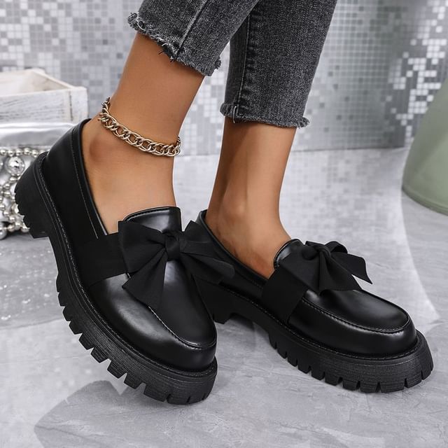 Bow Platform Loafers