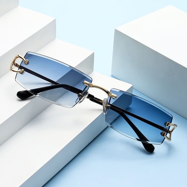 Frameless Square Sunglasses