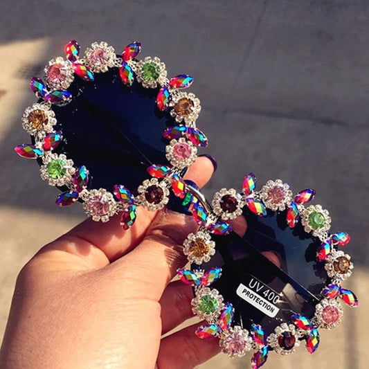 Sunglasses Rhinestone Floral