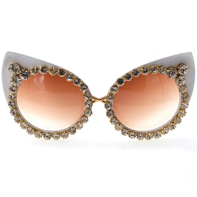 Rhinestone Sunglasses Eye Cat