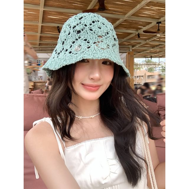 Straw Hat Crochet Bucket