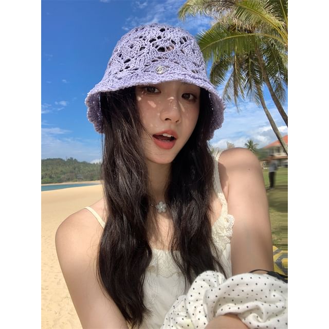 Straw Hat Crochet Bucket
